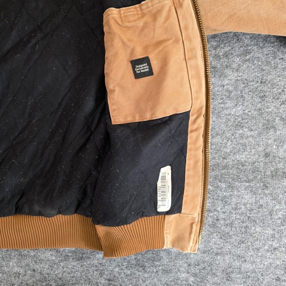 Carhartt Jacket Mens Large Brown J306 BRN Hooded Duck Canvas Distress Chore Coat - Picture 10 of 16